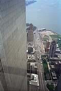 Vue du WTC 2 depuis le WTC 1.