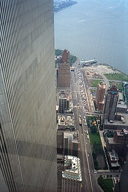 Bau des World Trade Centers