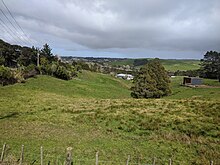 Waikoukou Valley with Waimauku visible in the distance