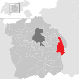 Poloha obce Wattenberg v okrese Innsbruck-vidiek (klikacia mapa)