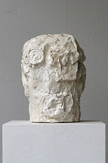 Werner Bünck, head shape, ceramics, 2013