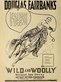 Wild and Woolly ad in Motion Picture News, 1917 Wild and Woolly ad in Motion Picture News (Jul-Aug 1917) (IA motionpicturenew161unse) (page 16 crop).jpg