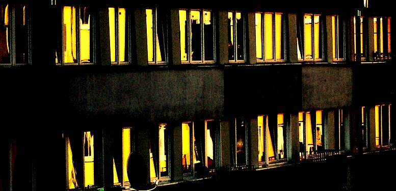 Windows at sunset