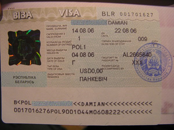 Visa belarus