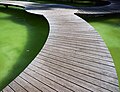 Image 782Wooden walkway across lake, Jardim Mário Soares, Lisbon, Portugal