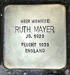 Worms Stolperstein Kämmererstraße 16 Ruth Mayer.jpg