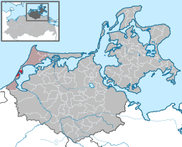 Läget för kommunen Wustrow i Landkreis Vorpommern-Rügen