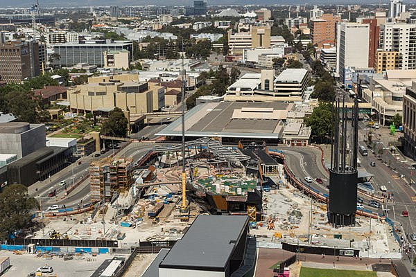 Yagan Square construction works in November 2017