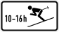 Zusatzzeichen 1040-10 - Wintersport erlaubt, zeitlich beschränkt 10 - 16 h, StVO 1992.svg