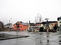 Market square with Christmas pyramid