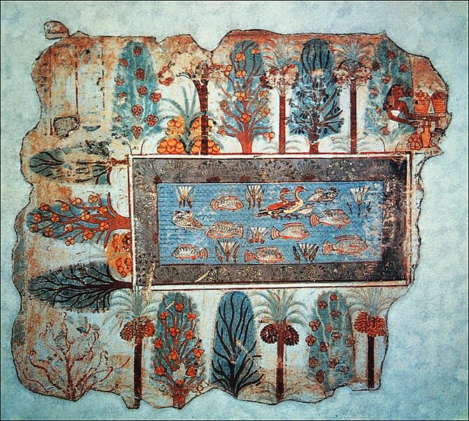 File:"Pond in a Garden" (fresco from the Tomb of Nebamun).jpg