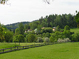 Čeština: Pohled ze severu na Malešín, část Řehenice English: North view of Malešín, part of Řehenice, Czech Republic