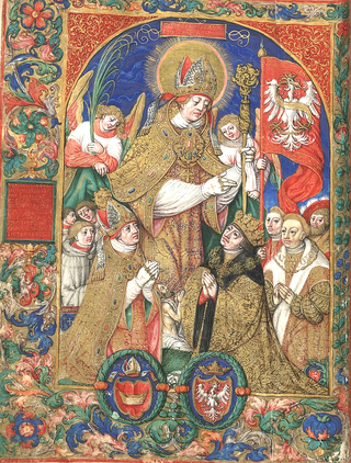 <i>Catalogue of the Archbishops of Gniezno</i> Illuminated manuscript by Jan Długosz