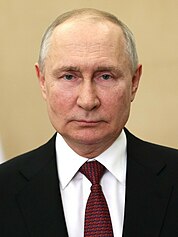 Under Putin's leadership, Russia has turned into an authoritarian state. Vladimir Putin (18-06-2023) (cropped).jpg