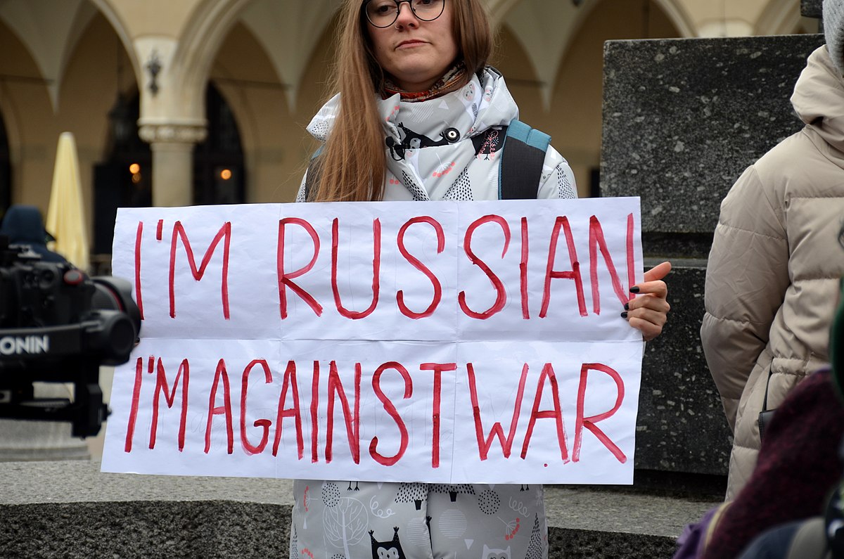Russian protest against the war in Ukraine