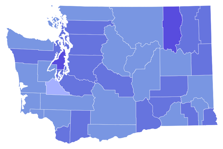 File:1932 United States Senate election in Washington results map by county.svg