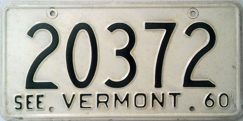 File:1960 Vermont license plate.jpg