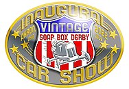 Inaugural Vintage Derby Car Show commemorative belt buckle design
