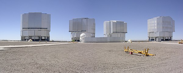 Paranal Observatory, Chile, home of the VLT at 2,635 m (8,645 ft)