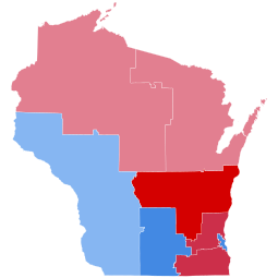 2010 Wisconsin United States House of Representatives election by Congressional District.svg