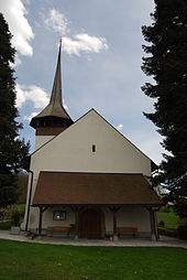 The village church of Ferenbalm, rebuilt after a fire in 1657. 2012-04-26 Sense-Sarino (Foto Dietrich Michael Weidmann) 215.JPG