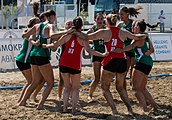 Deutsch: Beachhandball Weltmeisterschaften 2022; Tag 3: 23. Juli 2022 – Frauen, Hauptrunde, Uruguay-Deutschland 0:2 (12:22, 14:24) English: 2022 Beach handball World Championships; Day 3: 23 July – Women Main Round – Uruguay-Germany 0:2 (12:22, 14:24)