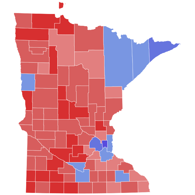 2022 Minnesota attorney general election results map by county