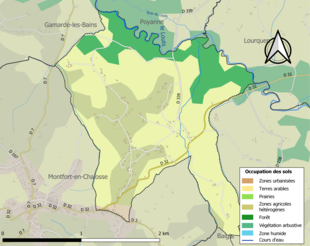 Mappa a colori che mostra l'uso del suolo.