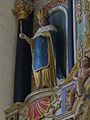 Rosenkranzaltar-Die Aufmerksamkeit ziehen vor allem der geschnitzte Chor die reichen und farbenfrohen Altäre und Altaraufsätze auf sich-Saint Thegonnec
