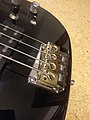 bridge of Hondo 1980s bass guitar