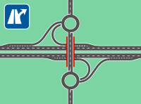 Nahrazení úrovňových křižovatek při zaústění ramp kruhovými obejzdy (např. dálniční sjezd Žiželice na dálnici D7).
