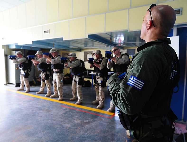 File:A Hellenic navy special operations forces instructor, right, conducts small arms training with U.S. Sailors aboard the Hellenic navy training ship Aris (A-74) at the NATO Maritime Interdiction Operational 120512-N-FV216-014.jpg