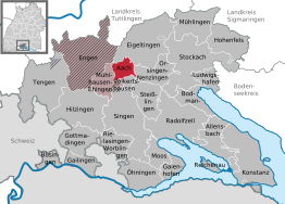 Kaart van Aach (Hegau)