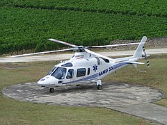 Un helicòpter utilitzat com a ambulància aèria