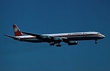 Douglas DC-8 en 1978.