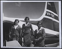 BWIA air hostesses (1955) Air hostesses on British West Indian Airways.jpg
