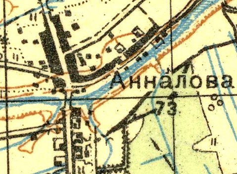 План деревни Аннолово. 1931 год