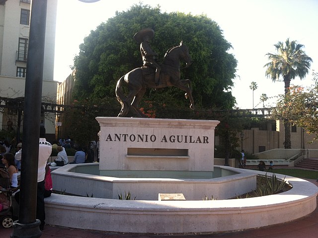 Equestrian statue of Antonio Aguilar in Los Angeles, CA. USA