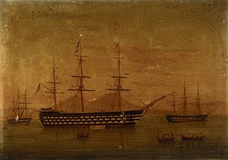 A three-decker at Naples, 1866