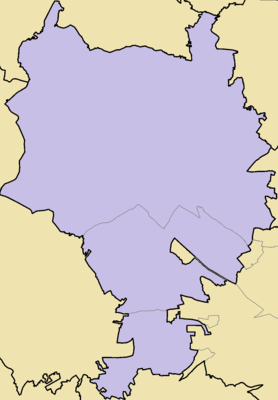 Location map Aradippou municipality with quarters 1