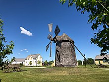 The Hykaway Grist Mill (built in 1910) at the Arborg & District Multicultural Heritage Village. Arborg Heritage Museum (48241258412).jpg