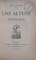 Strona tytułowa Une Altesse Impériale (1886)