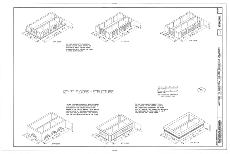 File:Auditorium Building, 430 South Michigan Avenue, Chicago, Cook County, IL HABS ILL,16-CHIG,39- (sheet 23 of 53).png