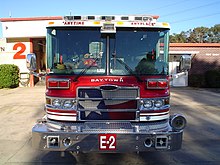 One of the engines of the Baytown Fire Department