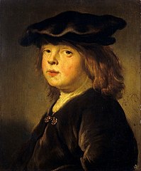 Portrait of a Boy with Beret label QS:Len,"Portrait of a Boy with Beret" label QS:Lpl,"Portret chłopca w berecie" label QS:Lnl,"Portret van een jongetje met baret" . circa 1630 date QS:P,+1630-00-00T00:00:00Z/9,P1480,Q5727902 . oil on panelmedium QS:P186,Q296955;P186,Q106857709,P518,Q861259. 46 × 38 cm (18.1 × 14.9 in). Kraków, Wawel Royal Castle.