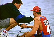 Cameron McFadzean (right) with AIS Coach Barry Kelly Barry Kelly.JPG