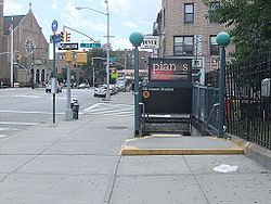 Entrance to 95th Street subway station Bay Ridge-95th Street Stair.JPG