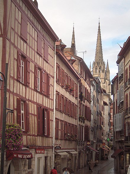 Half-timbered houses in Bayonne