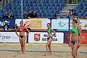 Deutsch: Beachhandball Europameisterschaften 2019 (Beach handball Euro); Tag 2: 3. Juli 2019 – Frauen, Vorrunde Gruppe D, Ukraine-Deutschland 2:0 (23:22, 32:24) English: Beach handball Euro; Day 2: 3 July 2019 – Women Preliminary Round Group D – Ukraine-Germany 2:0 (23:22, 32:24)