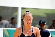 Deutsch: Beachvolleyball bei den Olympischen Jugendspielen 2018; Tag 11, 17. Oktober 2018; Mädchen, Finale – Italien (Claudia Scampoli & Nicol Bertozzi)- Russland (Maria Woronina & Maria Botscharow) 0:2 (19–21/19–21) English: Beach volleyball at the 2018 Summer Youth Olympics at 17 October 2018 – Girls Final – Italy (Claudia Scampoli & Nicol Bertozzi) - Russia (Maria Voronina & Maria Bocharova) 0:2 (19–21/19–21)